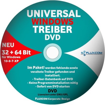 Universal Treiber CD / DVD, für Windows 7 / 8 / 10 / 11 / XP Vista (32 & 64Bit)
