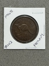 🚄LOVELY 1948 AUSTRALIAN PENNY GREAT🚄DETAILED COIN KING GEORGE VI COIN #H2🚄
