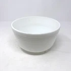 VTG MCM Pyrex Hamilton Beach Mixing Bowl White Milk Glass Ribbed USA