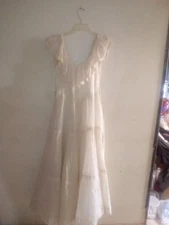  VTG,GUNNE SAXGauzy Lace Maxi Dress Size 13 Junior - 1975 Special Occasion,