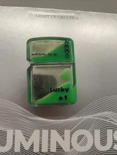 Zippo Windproof Lighter - Custom Luminous Quicksand Acrylic Shell (Green)