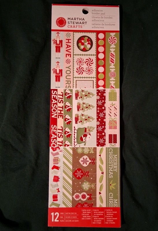 2013 Retired Martha Stewart Crafts Adhesive Border Pad Christmas 12 Sheets New 