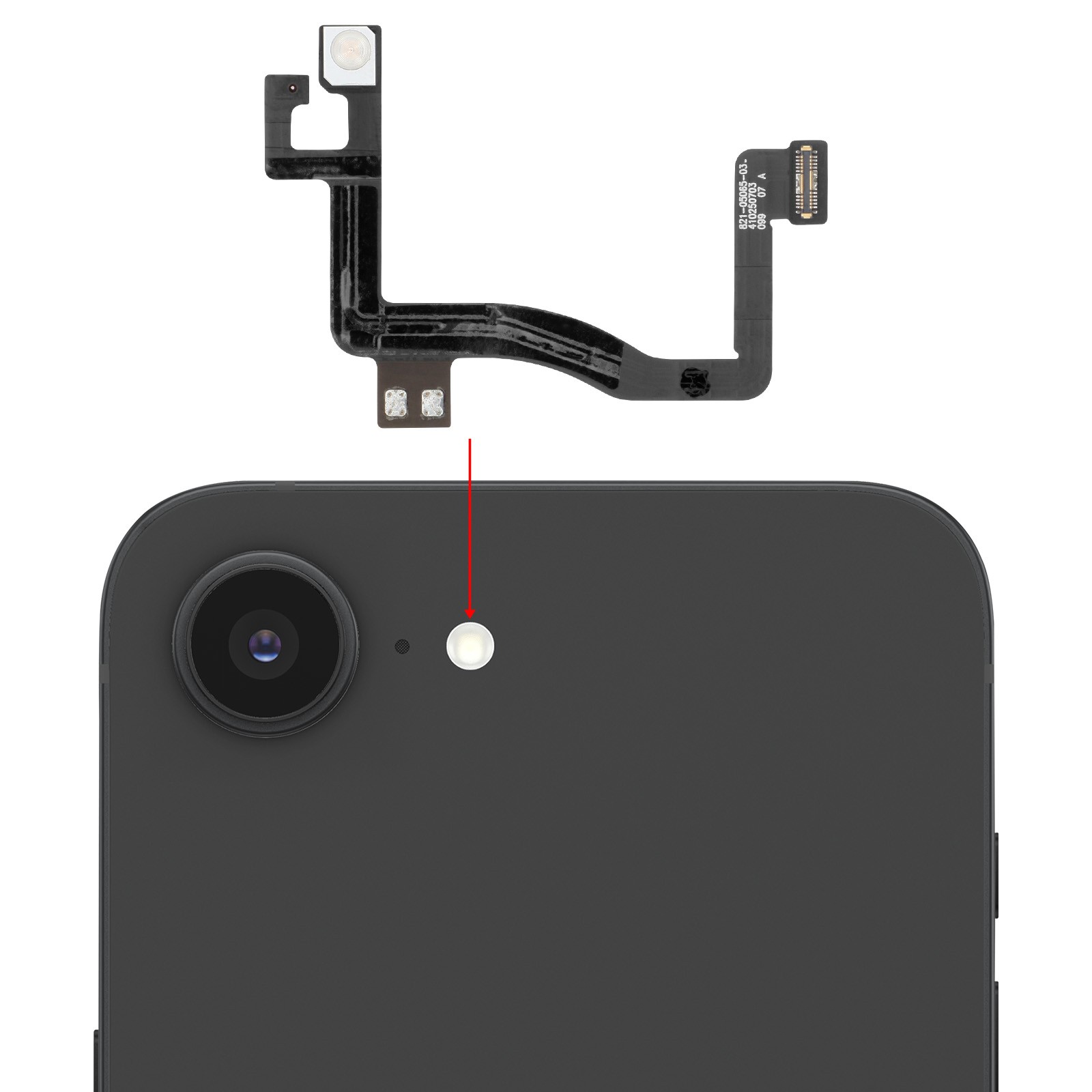 Nappe flash LED arrière Clappio pour iPhone 16e de rechange - 3
