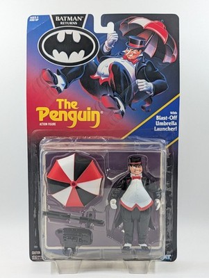 VTG The Penguin Batman Returns Action Figure w/ Blast Off Umbrella Launcher New