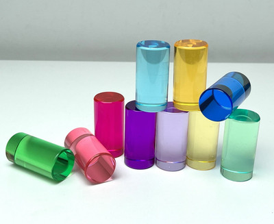 Regenbogen Bausteine Set Regenbogen Acryl Edelstein Zylinder Blöcke