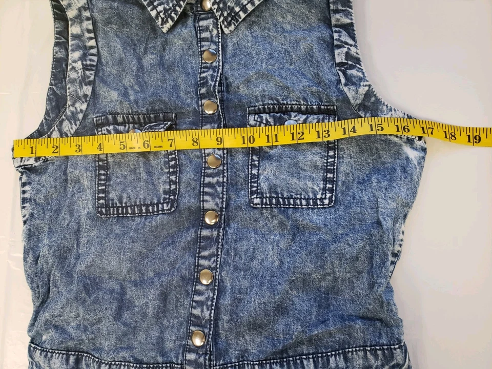  Mono vaquero pequeño de verano azul 100 % algodón Joe Boxer Foto 3 de 4