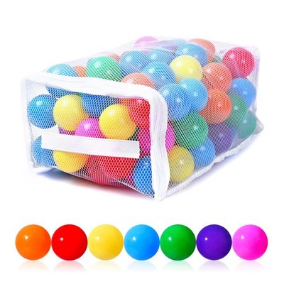100 Pcs Ball Pit Balls 2.2 Inch Kids Ocean Ball Crush Proof Plastic Sensory Play