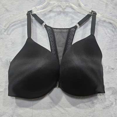 Victoria's Secret So Obsessed Racerback Lace Front Close Push-up Bra Black 36DD 