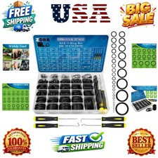 1086 Pcs SAE Standard O Ring Kit Nitrile Rubber O-Rings Assortment with O  Rin...