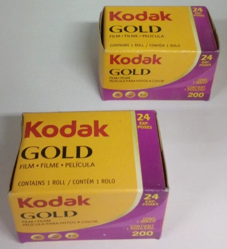 2 Rolls Kodak Gold 200 35mm Color Negative Film 24 Exp. EXPRED 07/10 AS PICTURED - product listing photo