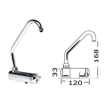 Swivelling tap Star series high cold/hot water - 1 PC Osculati  - 17.049.00