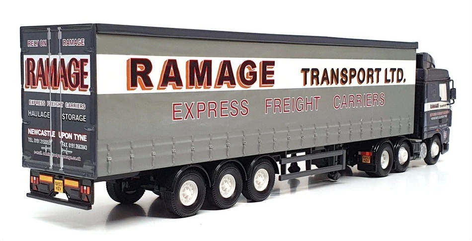 Corgi 1/50 Scale CC13217 - DAF XF Space Cab Curtainside Truck Ramage - Grey - Image 2 of 4