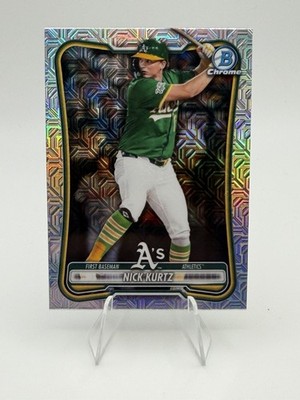 2026 Bowman #10 Nick Kurtz Chrome Mojo Refractor Athletics A s Mega Box