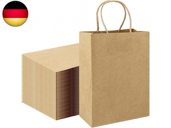 PapiertüTen Mit Henkel, 100 StüCk GeschenktüTen Papier, Kleine GeschenktüTen, Pa-image