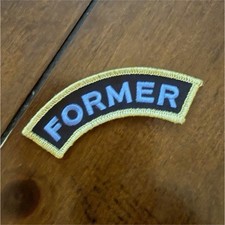 FORMER Embroidered Logo Sew-On Patch Single for Apparel, Bags/Purses, Crafts