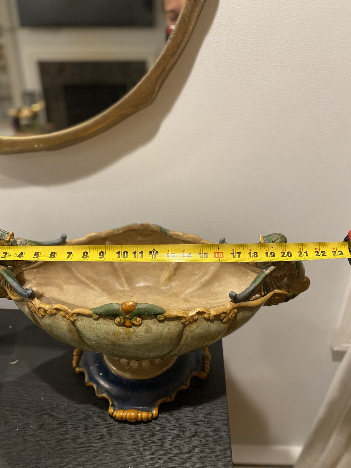 Large Antique Majolica Centerpiece 