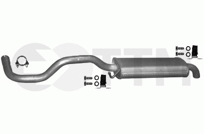 Silencieux arrière pour Seat Ibiza 1.4 60cv berline 3 et 5 portes de 1999 à 2002