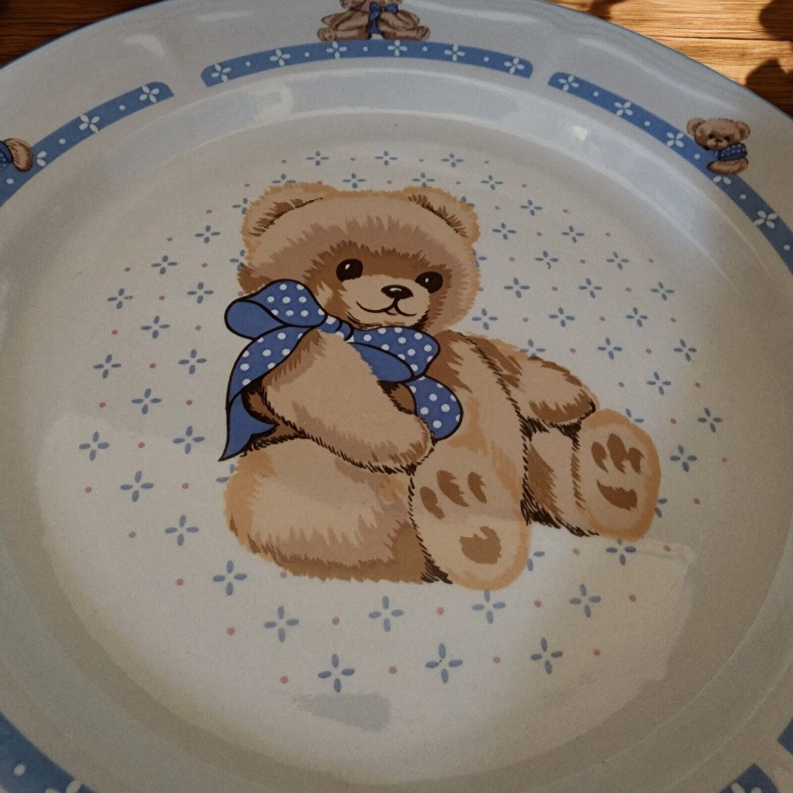 Tienshan Country Bear 12" Chop Plate Large Serving Platter Stoneware Theodore