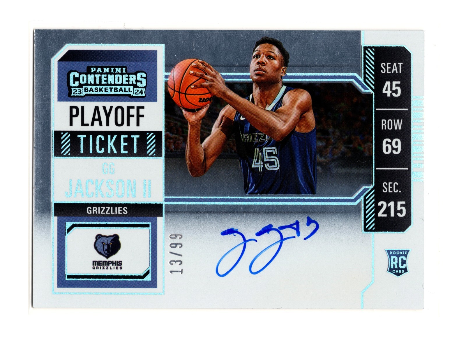 2023 Panini Contenders Playoff Ticket #127 Rookie Ticket GG Jackson RC AUTO /99