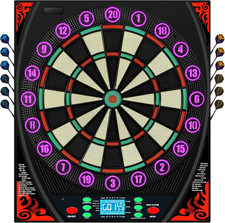 Illuminated Electronic Dart Board with 34 Games for 1-8 Players