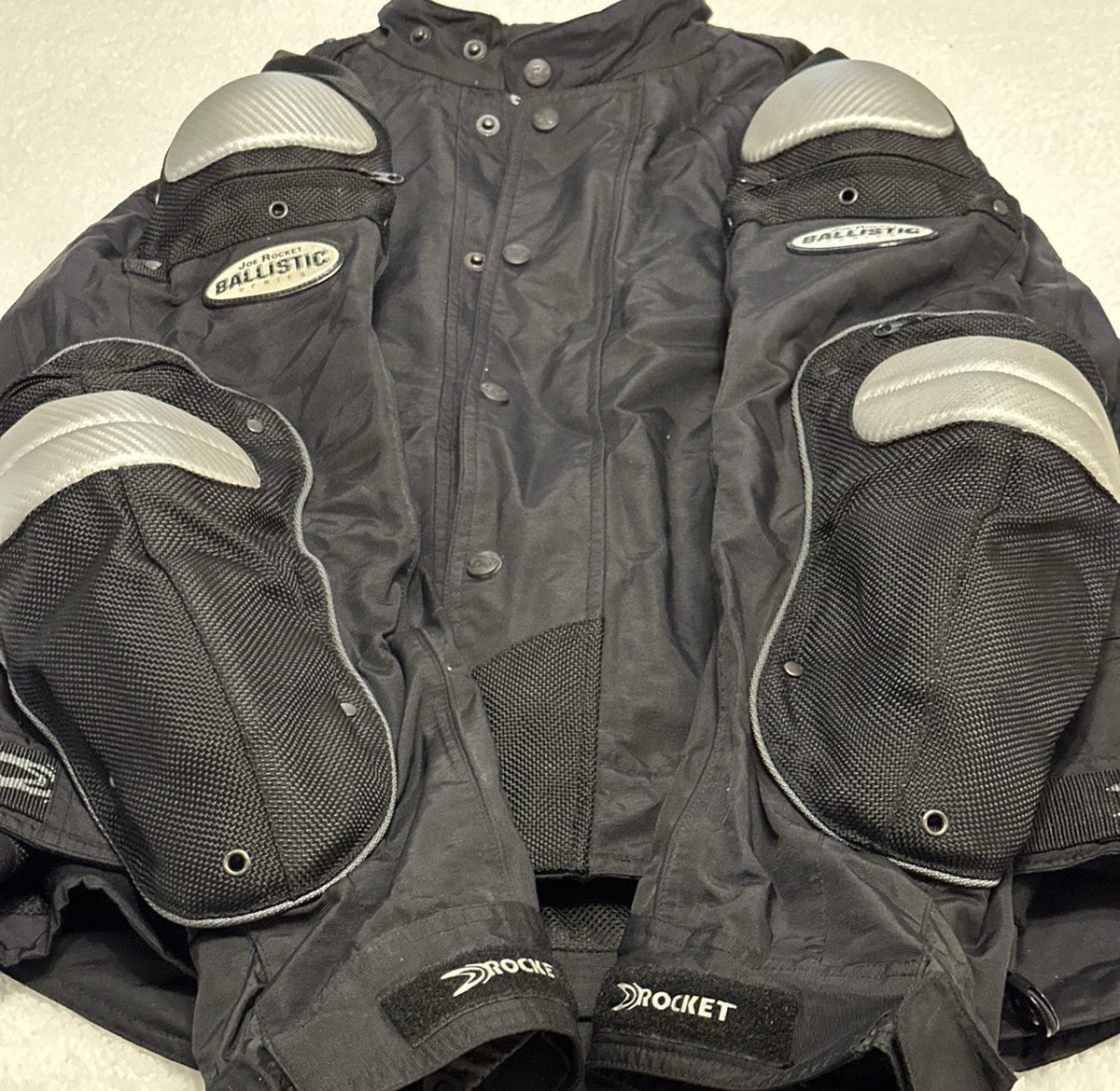 Joe Rocket Jacket Mens XL Black Armor Riding Ballistic Series Mesh