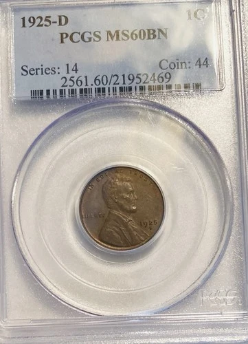 1925-D  Brown Lincoln Cent PCGS MS 60