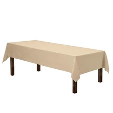 Rectangle Tablecloth - 60 x 126 Inch Beige Table Cloth for 8 Foot Rectangle T...