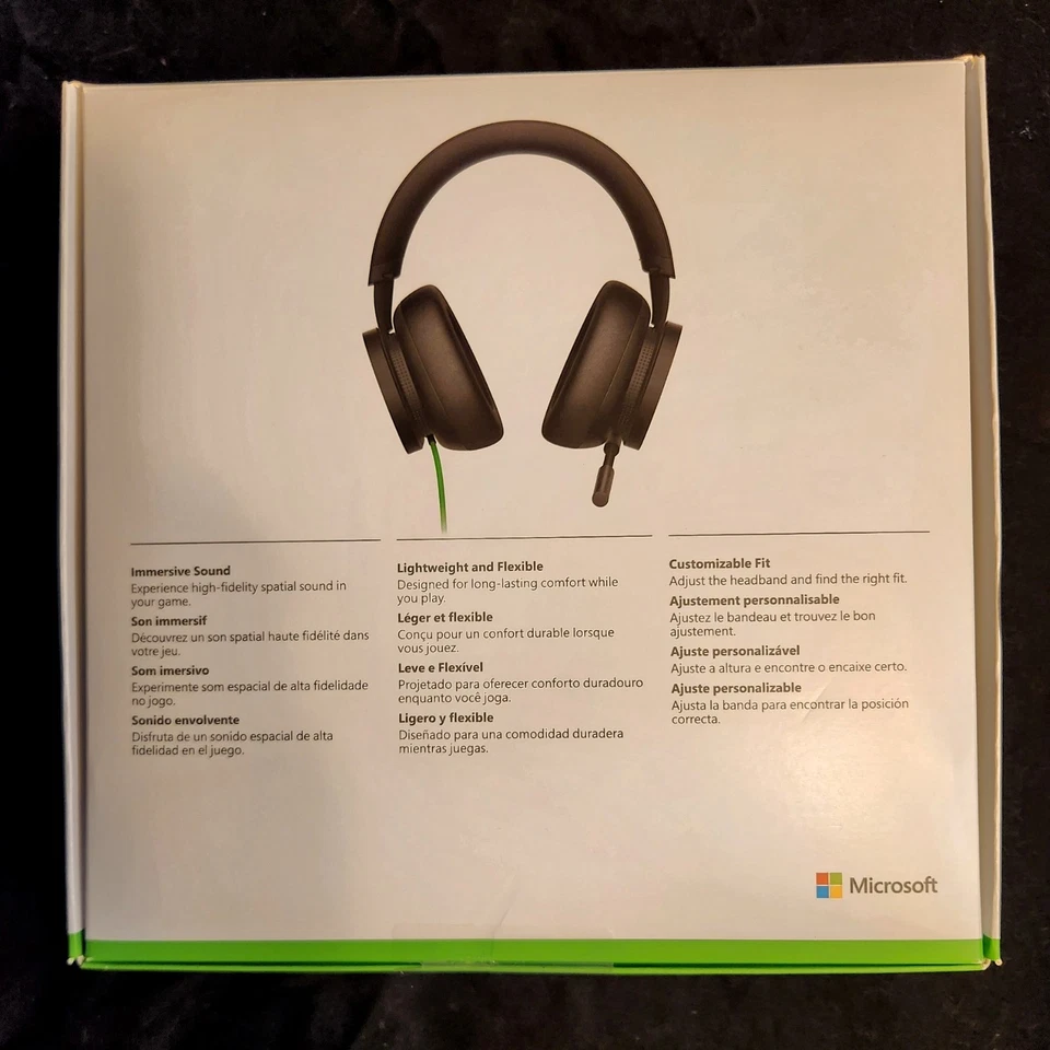 NIB Microsoft Xbox Stereo Headset for  Series X|S, Xbox One Windows 10 - Black - Image 2 of 3