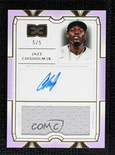 2024 Topps Definitive Collection Relics Purple 5/5 Jazz Chisholm Jr Auto 1i2g