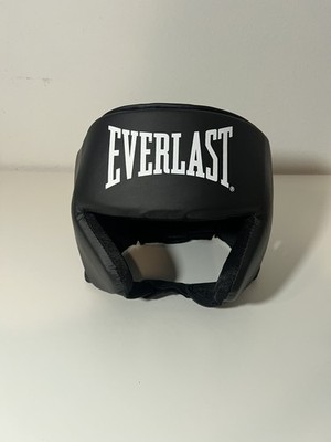 Everlast Core Boxing Headgear Black One Size MMA Training Sparring Helmet