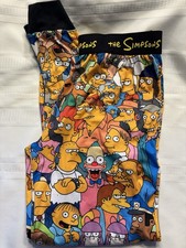 The Simpsons All Together Now Pull on Sleep Pants, Size Small, EUC