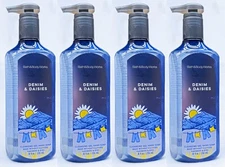 4 Bath & Body Works DENIM DAISIES Cleansing Gel Hand Soap 8.0 oz