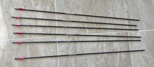 Easton A/C/E 430 Spine 31.5” Bare Shaft Qty 6 Arrows EUC Veins No Points /nocks