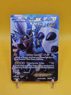 #ad Pokémon Thundurus EX #110 Full Art Ultra Rare Plasma Freeze LP $95.00