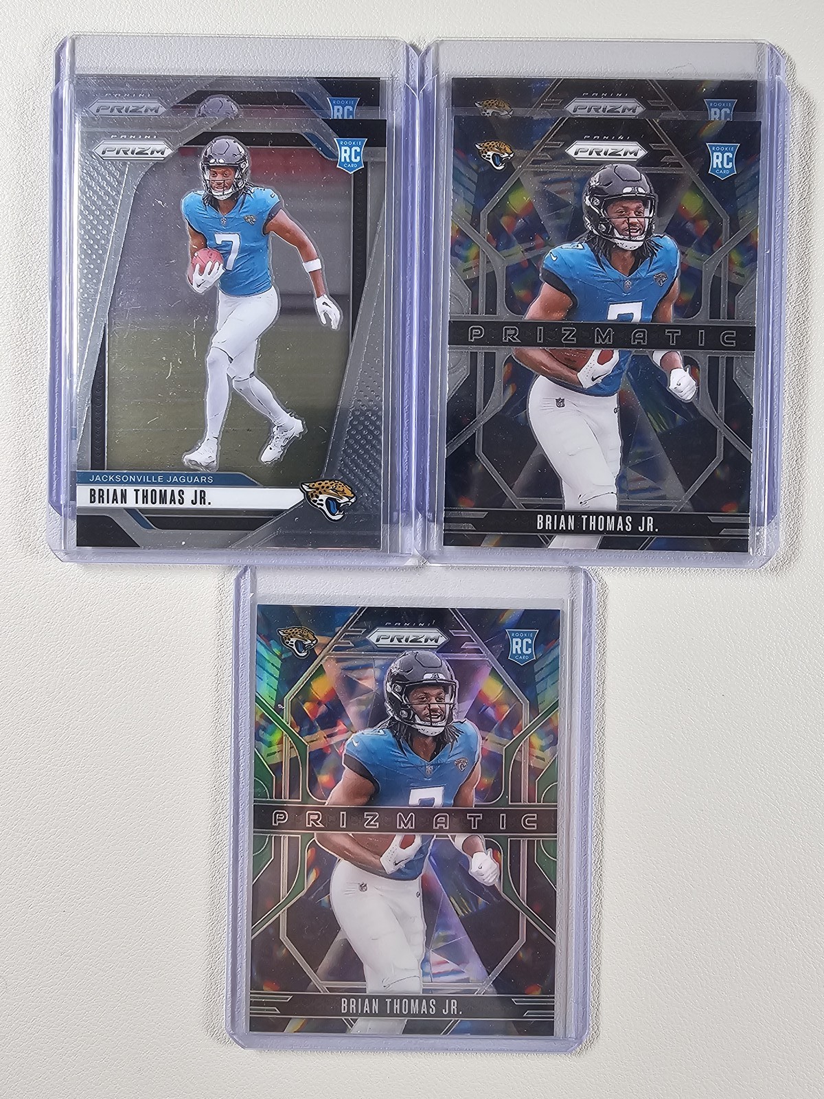 BRIAN THOMAS JR 2024 PRIZM ROOKIE PRIZMATIC GREEN #314 #19 JAGUARS Q0508