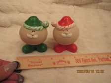 Lot of 2 Red  Green Santa Decorations