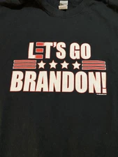 Lets Go Brandon T-shirt. Black. Size 2XL. Pre-owned. Good Condition z