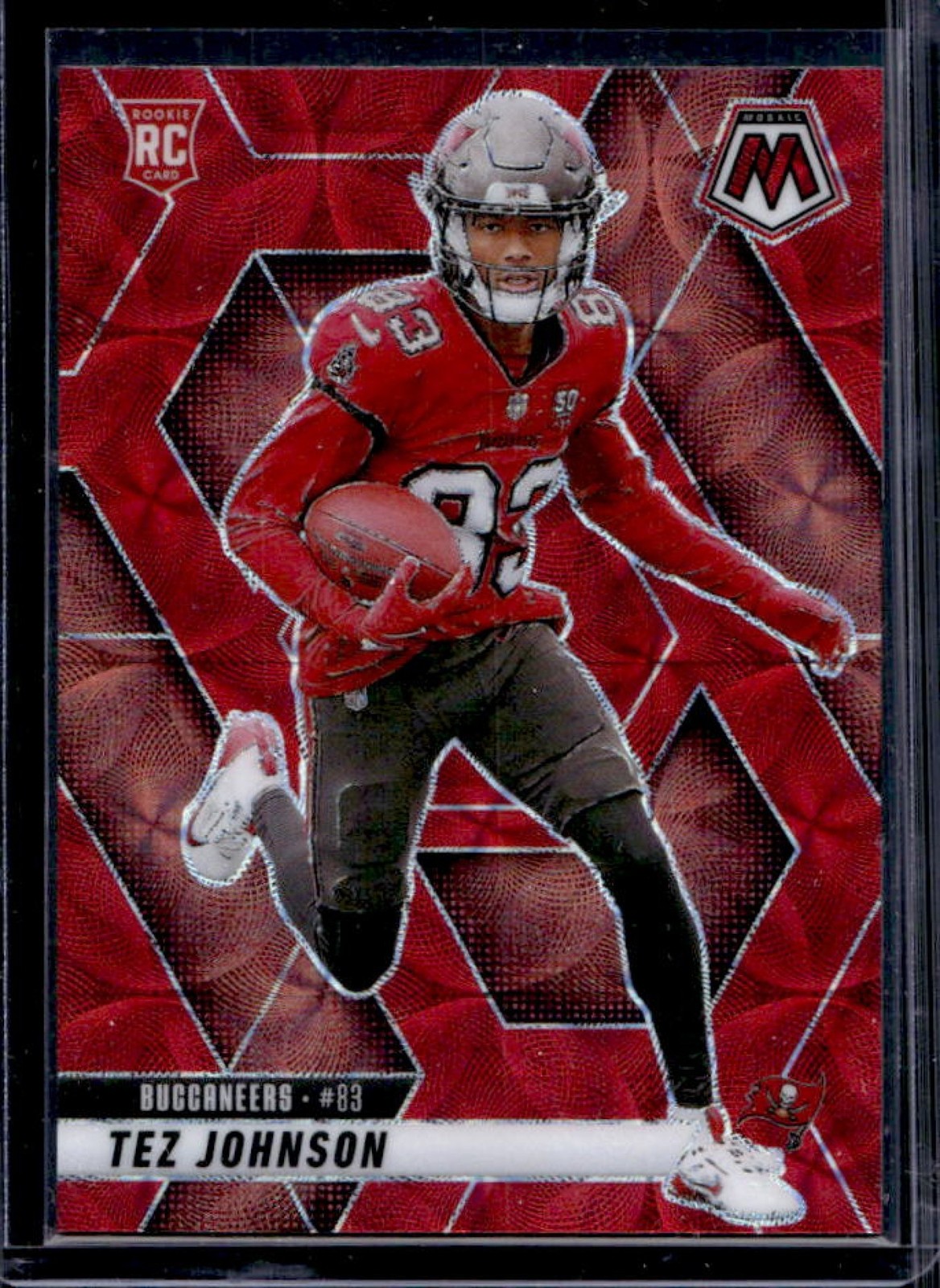 2025 Panini Mosaic Tez Johnson Rookies RC Red Scope Prizm Rookie #316 Buccaneers