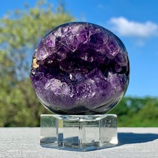 235G Natural Amethyst Opening Smile Cave Quartz Carving Crystal Healing