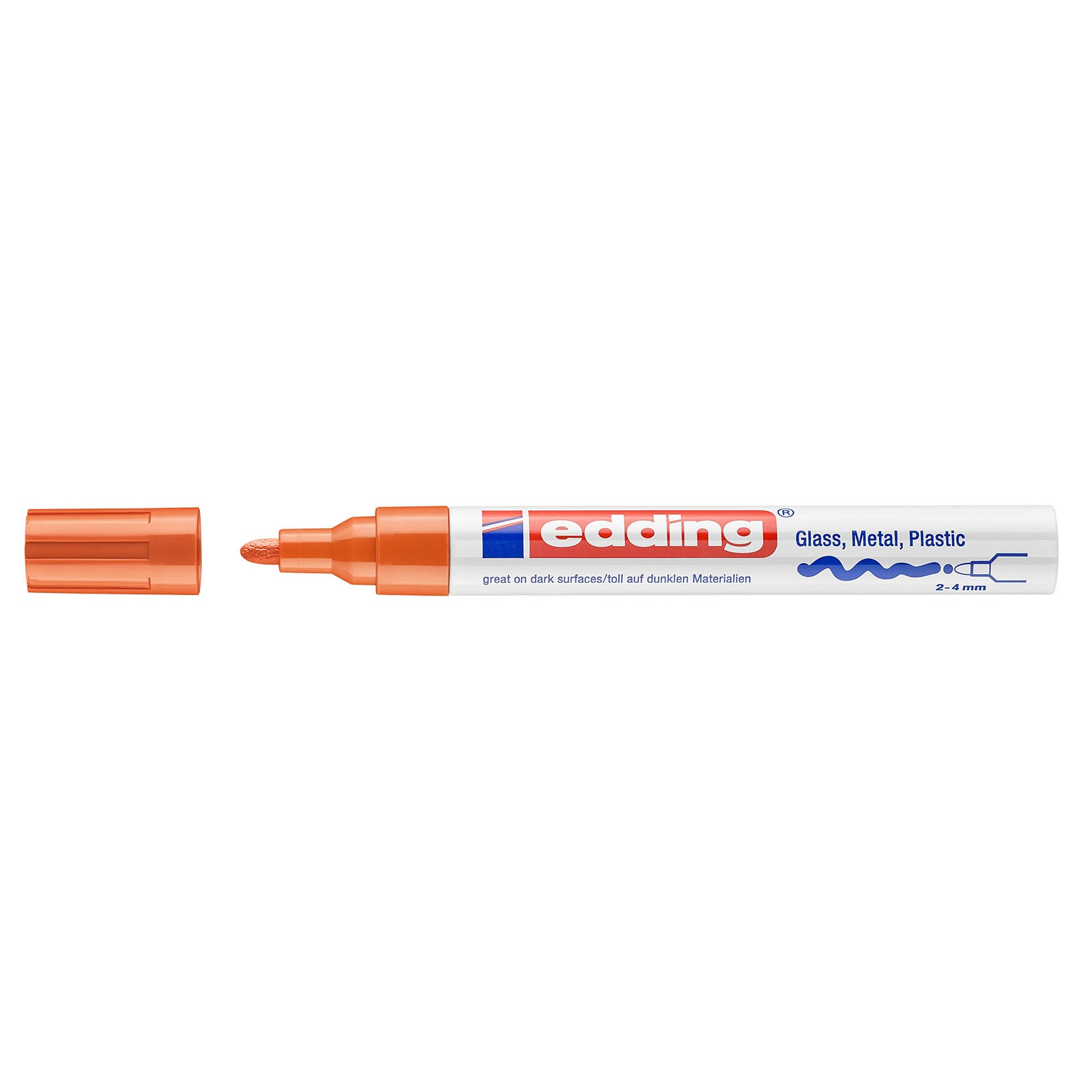 Edding 750 Paint Marker Orange Round Tip Waterproof Permanent Heat Resistant