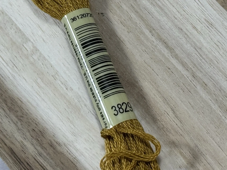 ✅DMC 25 EMBROIDERY FLOSS ✅MOULINE ✅FRANCE ✅100% COTTON ✅#3829 ✅ 2 Boxes ✅ Gold - Image 3 of 4