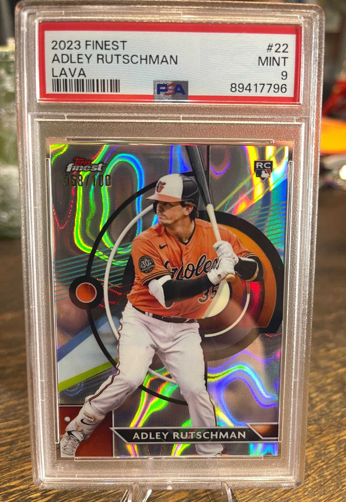 Adley Rutschman #68/100 Psa 9 - 2023 Finest Lava Refractor #22