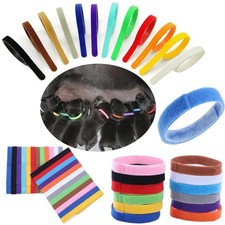 12Pcs Puppy Whelping Collars Newborn Adjustable ID Bands Soft