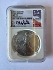 2023-W Proof Silver American Eagle MS 70 Early Releases Mike Castle Signed Label