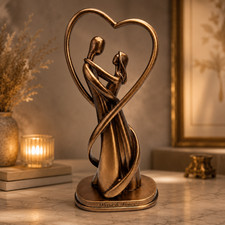 Personalised Wedding Couple Statue Custom Names Date Anniversary Gift