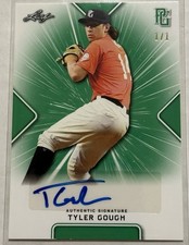 2021 Leaf Perfect Game Tyler Gough AUTO #BA-TG1 *Blank Back Green* #1/1 !!!