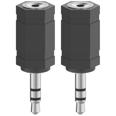 2x Audio Kopfhörer-Adapter 2,5mm Buchse Kupplung zu 3,5mm Klinke Klinken-Stecker