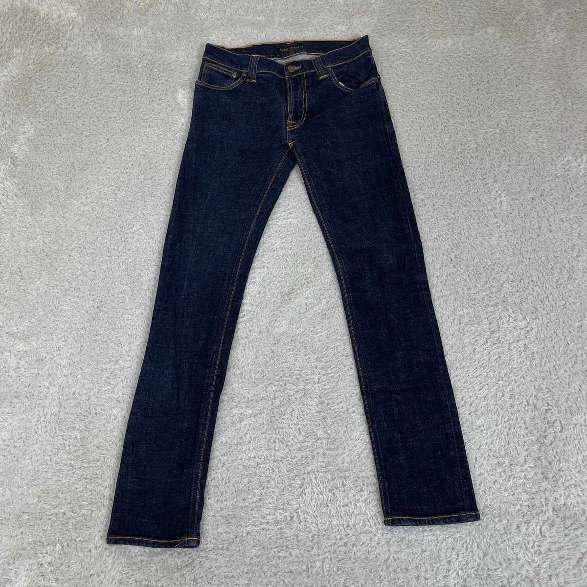 mens denim nudie jeans thin finn dry selvage Nudie Jeans Thin Finn W31 L34 Denim Zip Fly Dry Twill Selvage