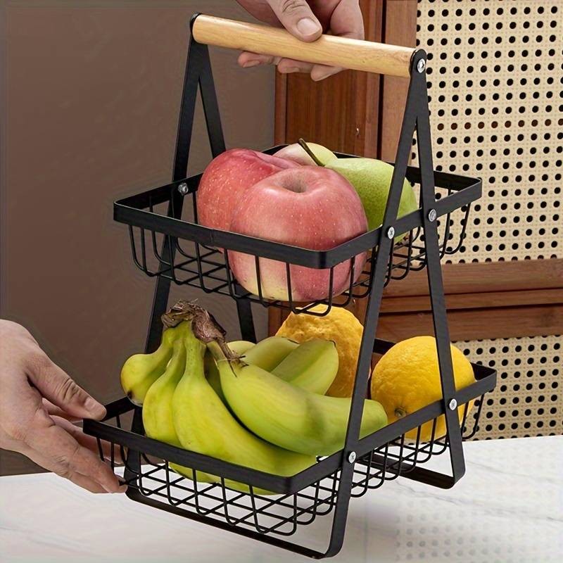 2/3 Tier Fruit storage Basket Fruit Bowl Holder Bread Basket Vegetable Rack UK