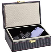 TICONN Faraday Box, Car Key Fob 8.38"x5.25"x3", Carbon Fiber Texture-Slim
